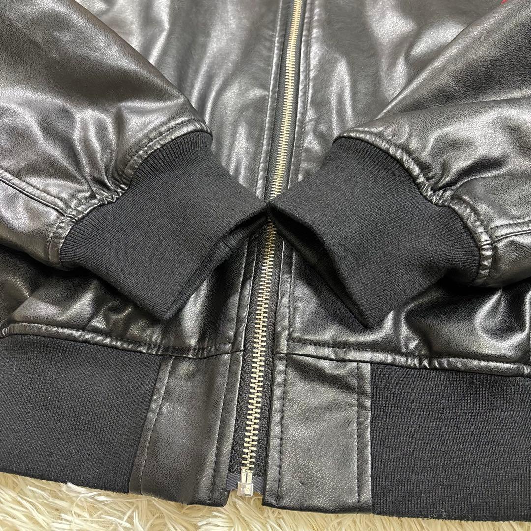 ✨美品✨ 希少XL アルファ MA-1 合皮レザージャケット ALPHA