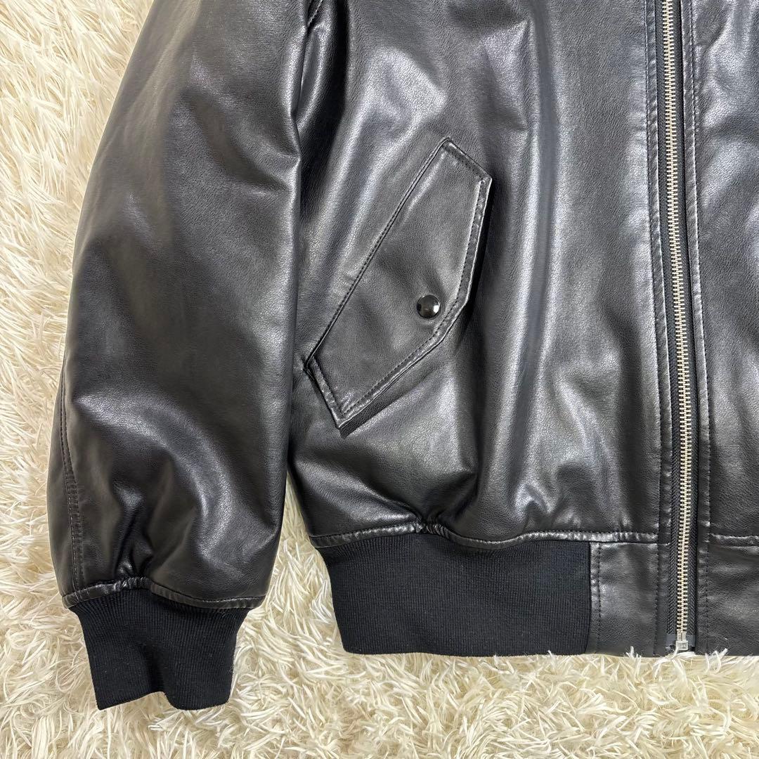 ✨美品✨ 希少XL アルファ MA-1 合皮レザージャケット ALPHA