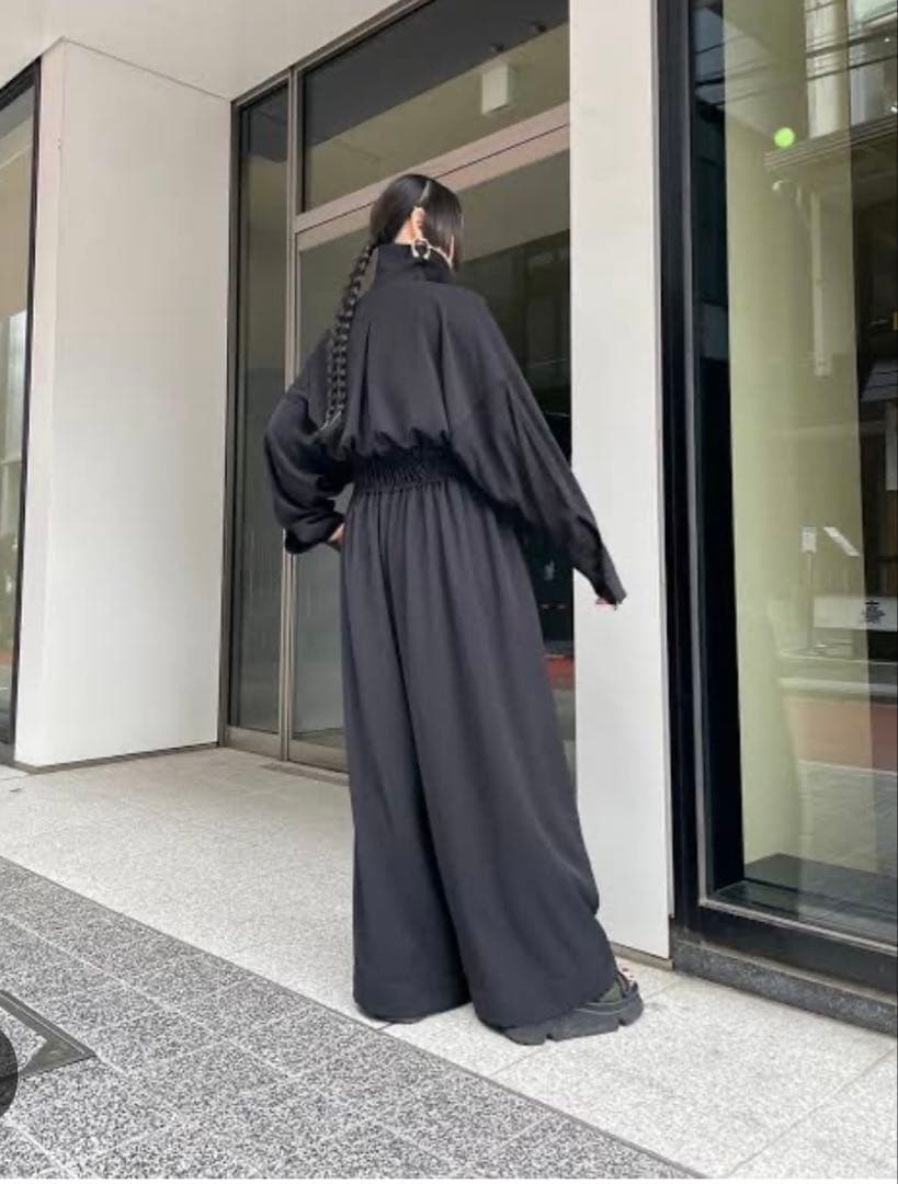 現行 美品 UN3D.アンスリードWAVE SHIRRING JUMP SUIT