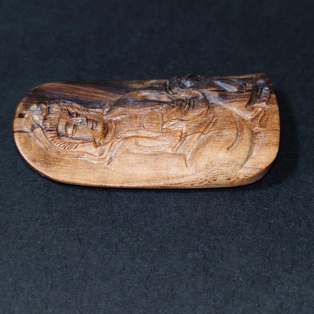 最高品質 天然沈香 彫物 観音細工 約9.1g ネックレストップ 香木