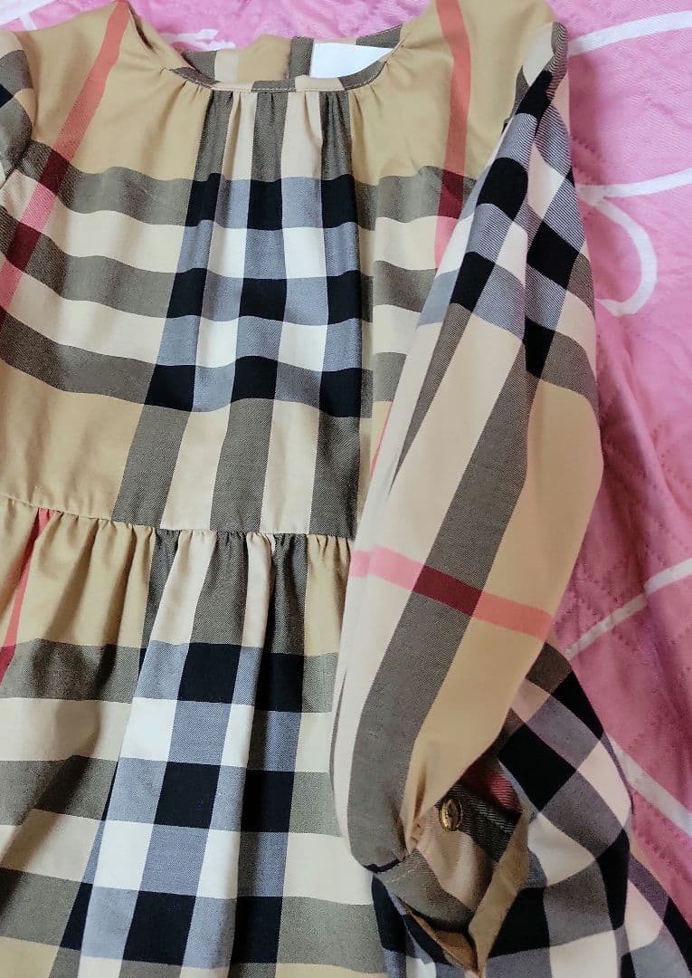 BURBERRY チェック柄 長袖ワンピース6サイズ 116cm