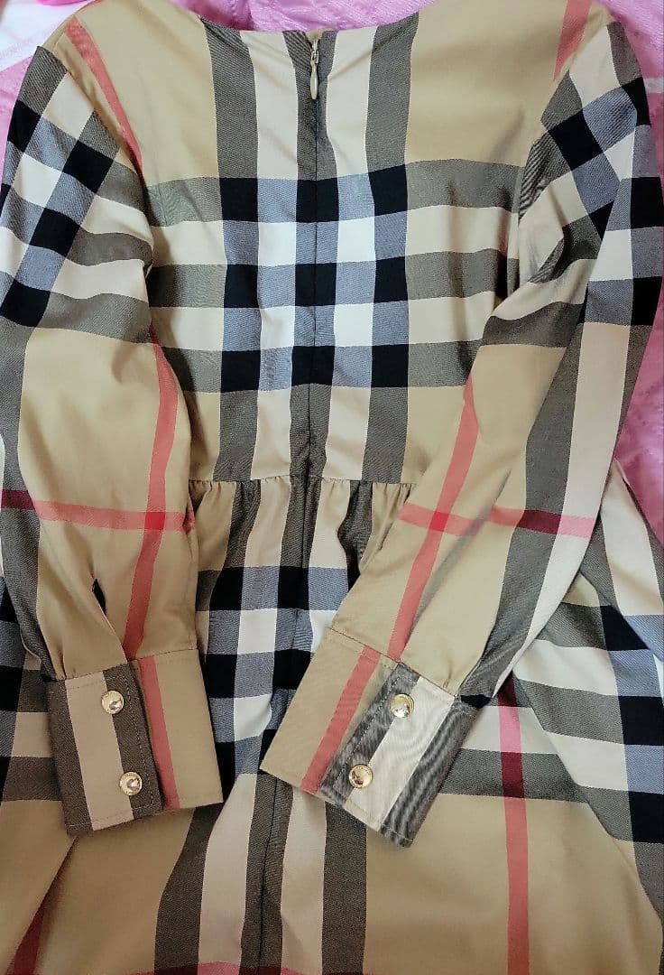 BURBERRY チェック柄 長袖ワンピース6サイズ 116cm