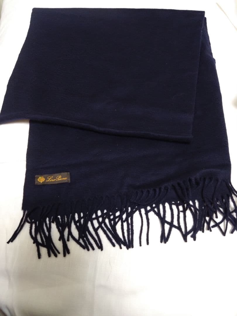 Loro Piana ネイビー マフラー