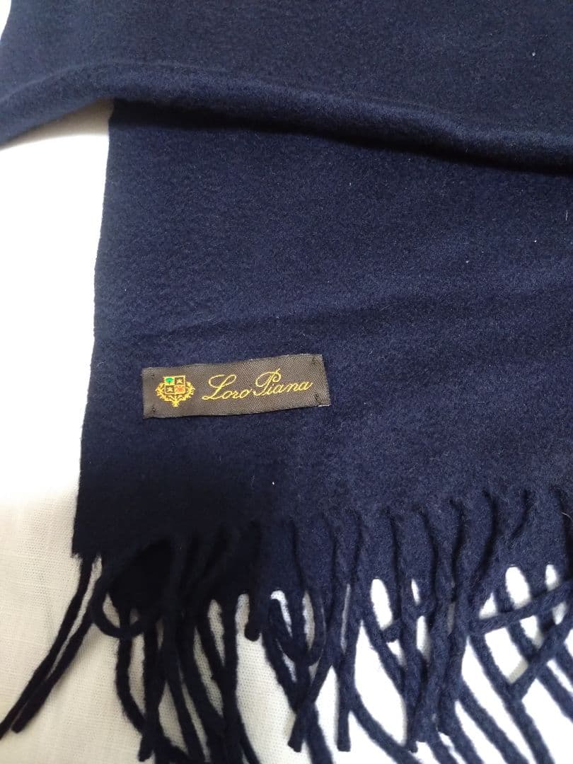Loro Piana ネイビー マフラー