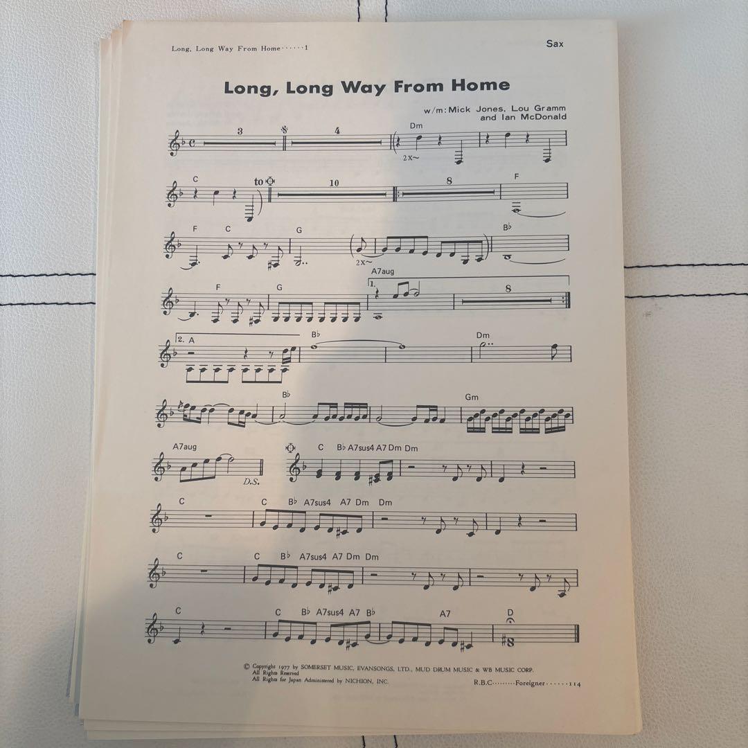 楽譜　フォリナー/FOREIGNER/ロックベストヒットコピータブ譜バンドスコア