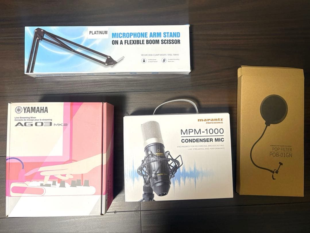 【美品】MPM1000マイク、YAMAHA AG03MK2