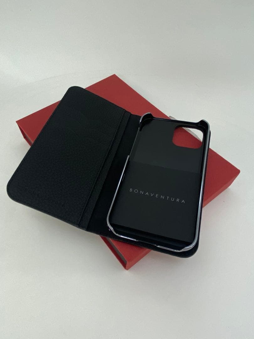 BONAVENTURA 手帳型iPhone12ケース ブラック