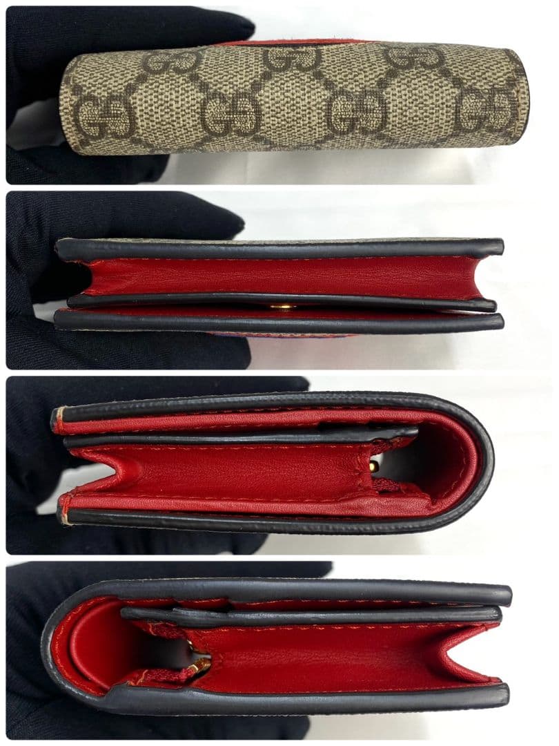 ✨️展示品✨️ GUCCI GGスプリーム ミスティックキャット 二つ折り財布