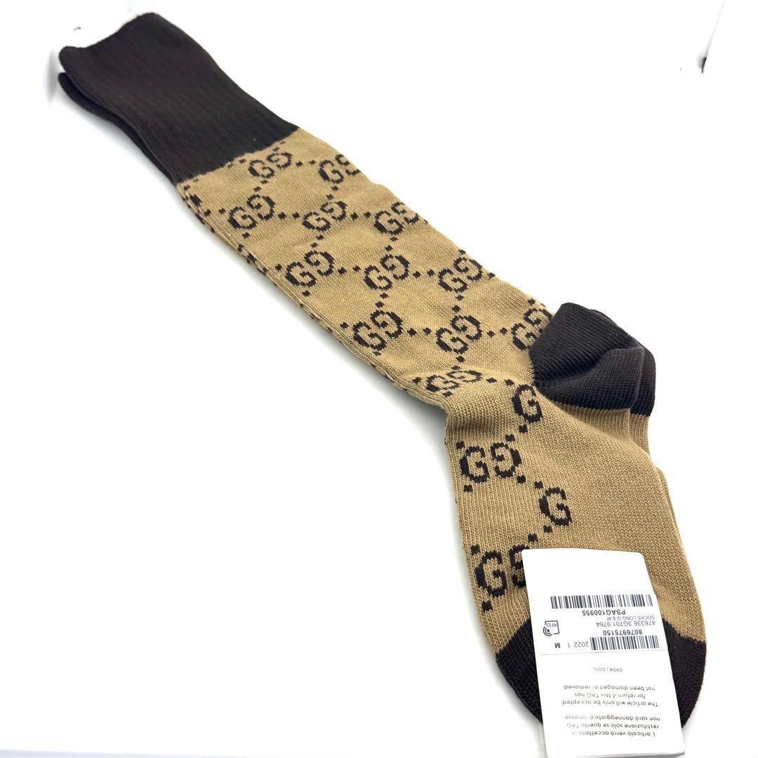 グッチ GGパターン コットンブレンド Mサイズ ソックス 07100.61