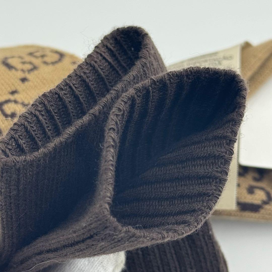 グッチ GGパターン コットンブレンド Mサイズ ソックス 07100.61