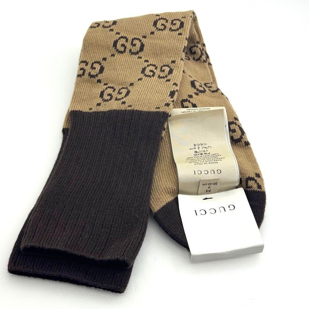 グッチ GGパターン コットンブレンド Mサイズ ソックス 07100.61