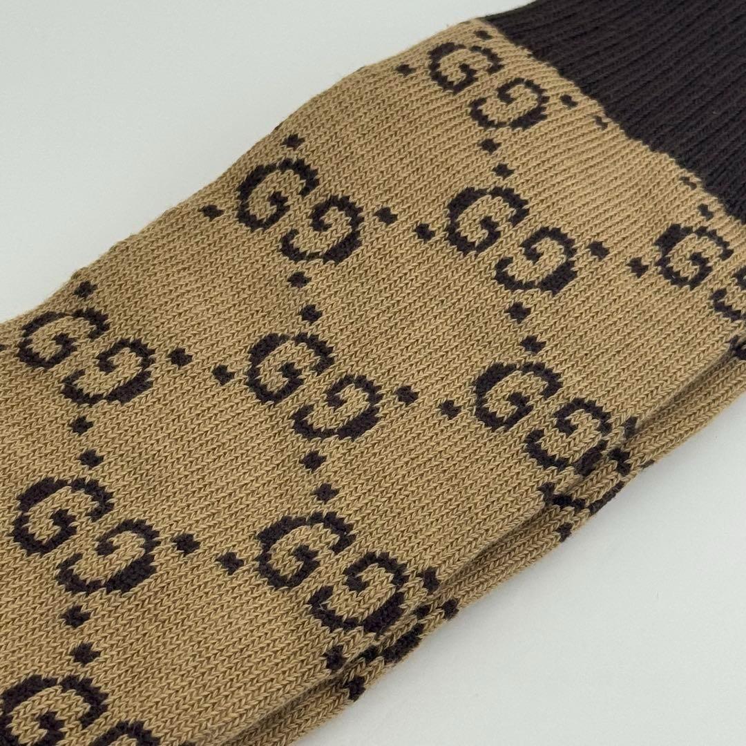 グッチ GGパターン コットンブレンド Mサイズ ソックス 07100.61