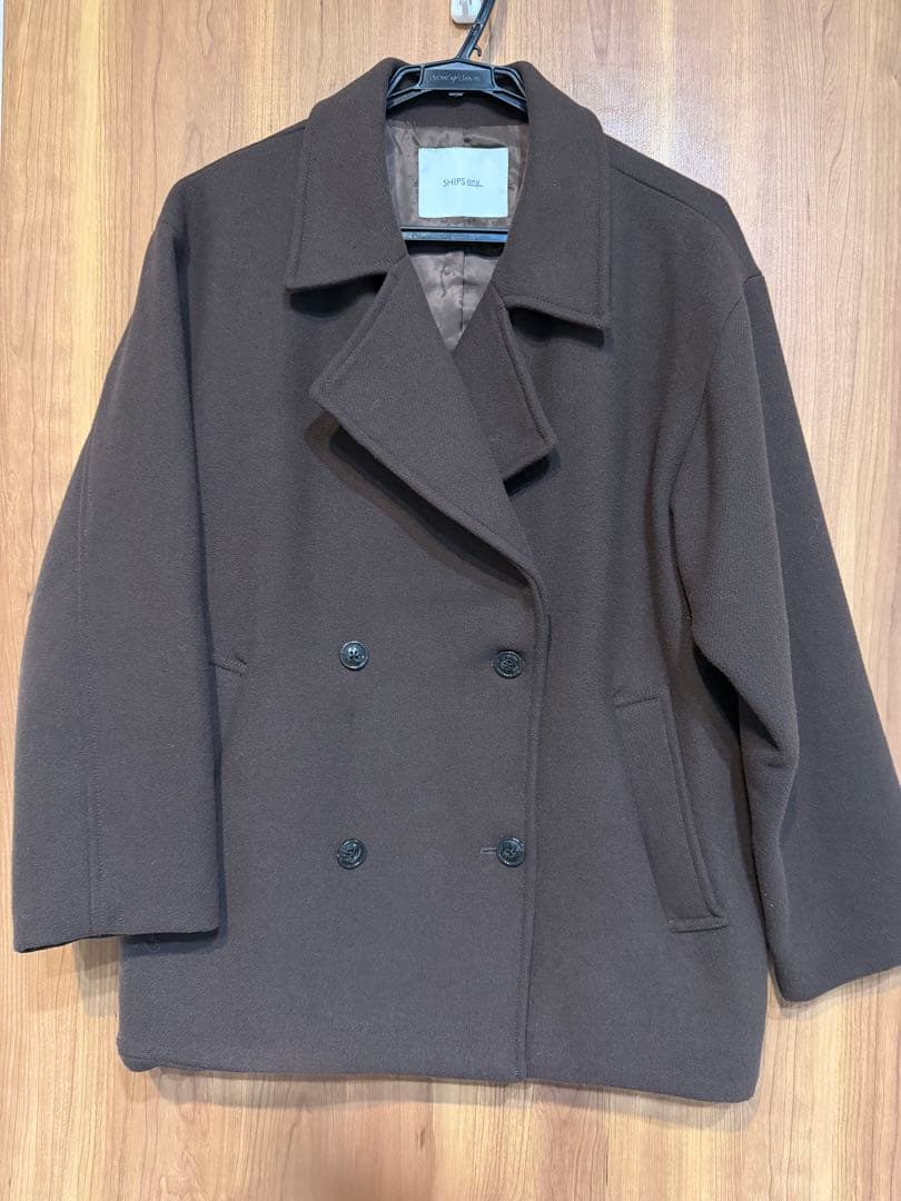 SHIPS any: ウール ミックス コクーン ショート Pコート