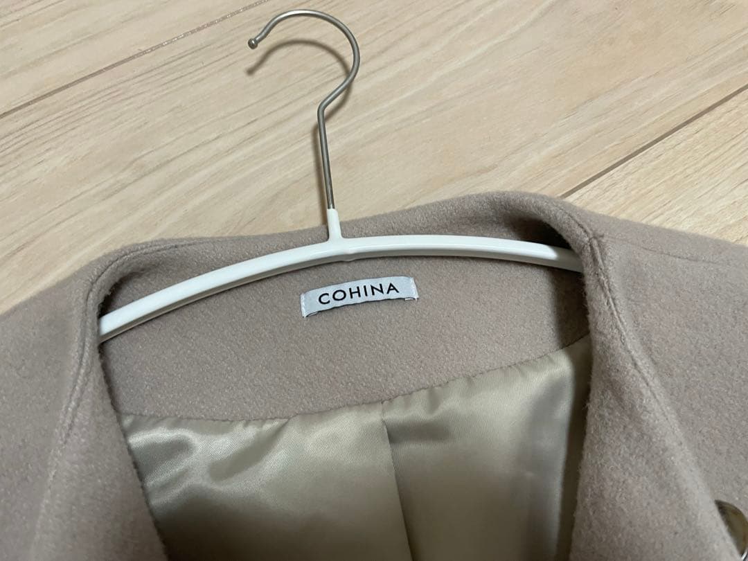 田中亜希子さんコラボCOHINA　コヒナ　ノーカラーショートコート ショート