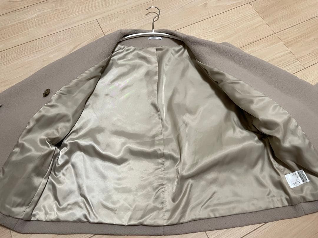 田中亜希子さんコラボCOHINA　コヒナ　ノーカラーショートコート ショート