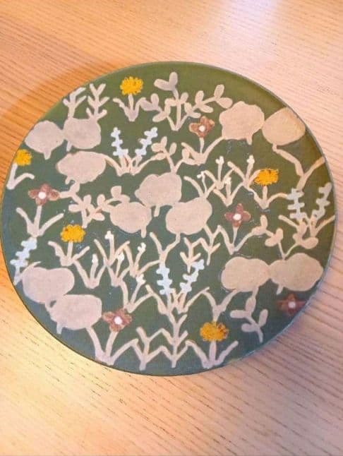 沖澤真紀子(MACARON)さん　絵皿　24.5㎝