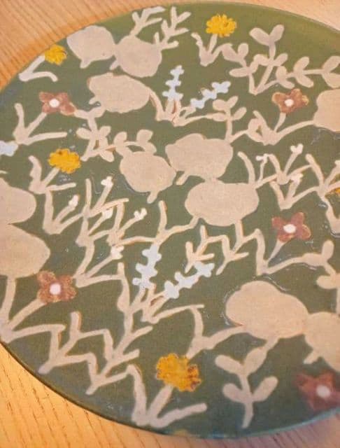 沖澤真紀子(MACARON)さん　絵皿　24.5㎝