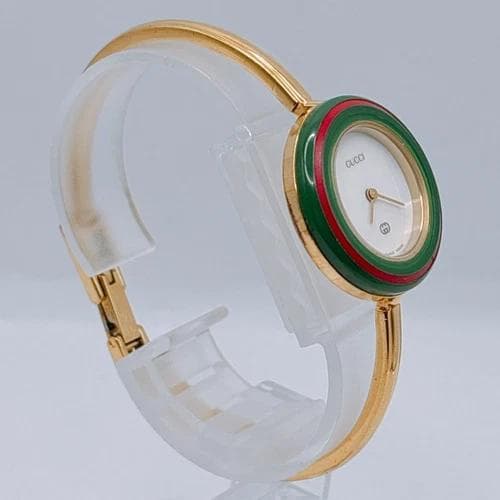 GUCCI バングル時計 カラフルバンド付きチェンジ ベゼル 2