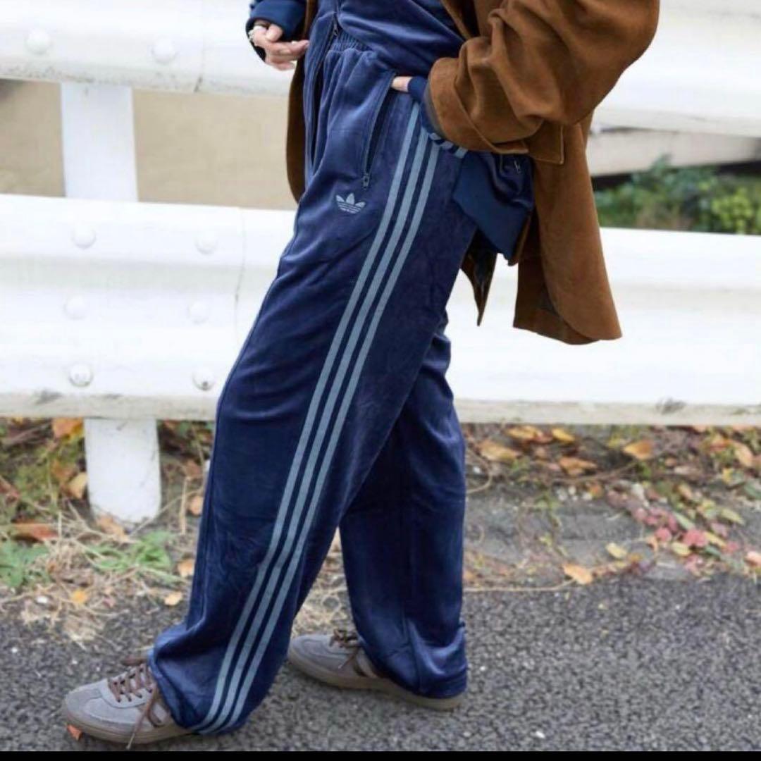 Sサイズ　ベッケンバウアー　ネイビー　トラックパンツベロア　アディダス