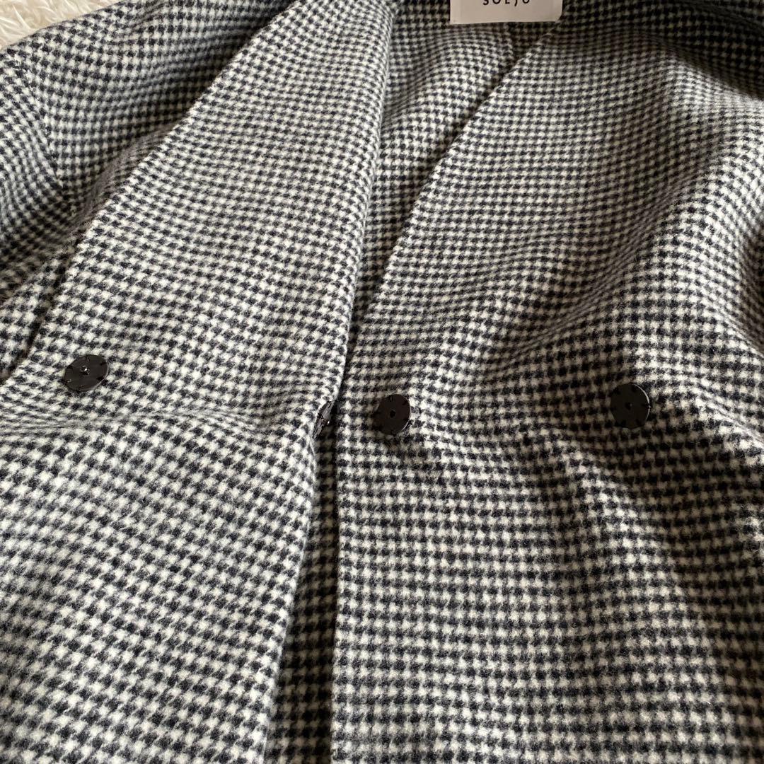 こうぴSOEJU ソージュ ウールリバーミディコート　千鳥