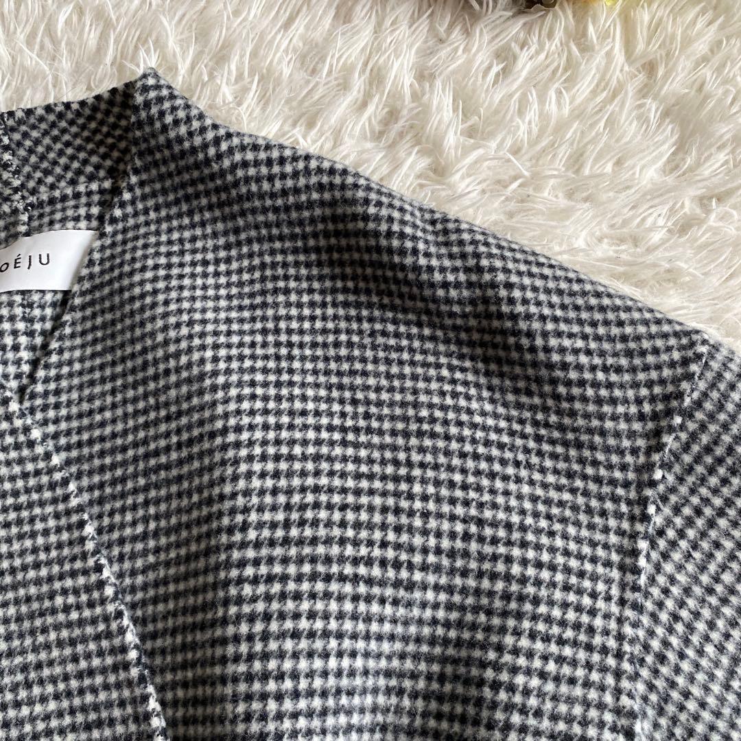 こうぴSOEJU ソージュ ウールリバーミディコート　千鳥