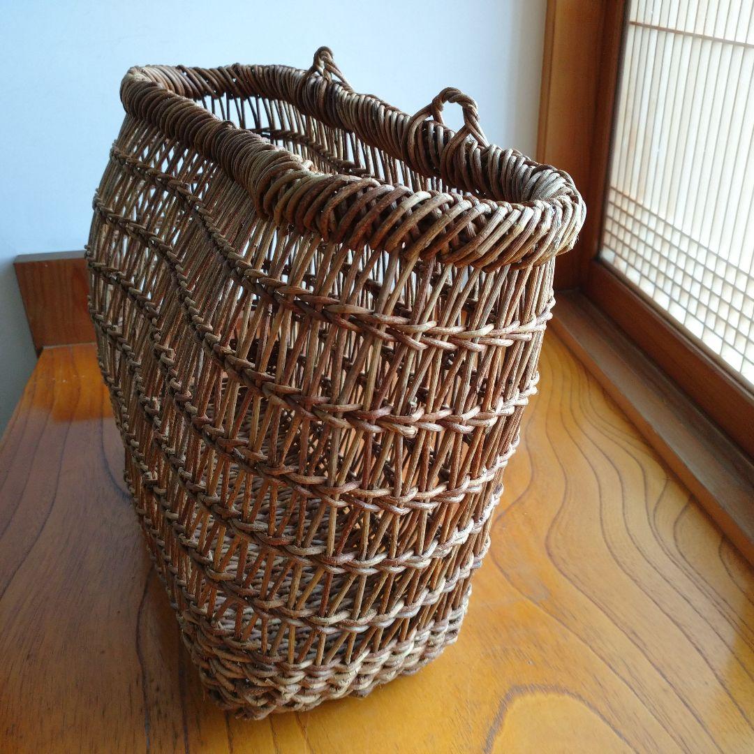 【ヴィンテージ】あけび籠(こだし編み) 大型