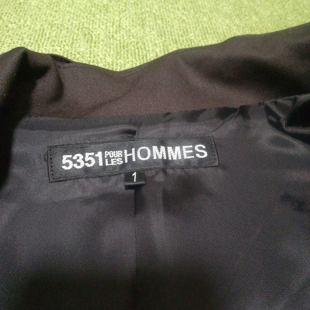 5351 POUR LES HOMMES ファー・ボア付きコート