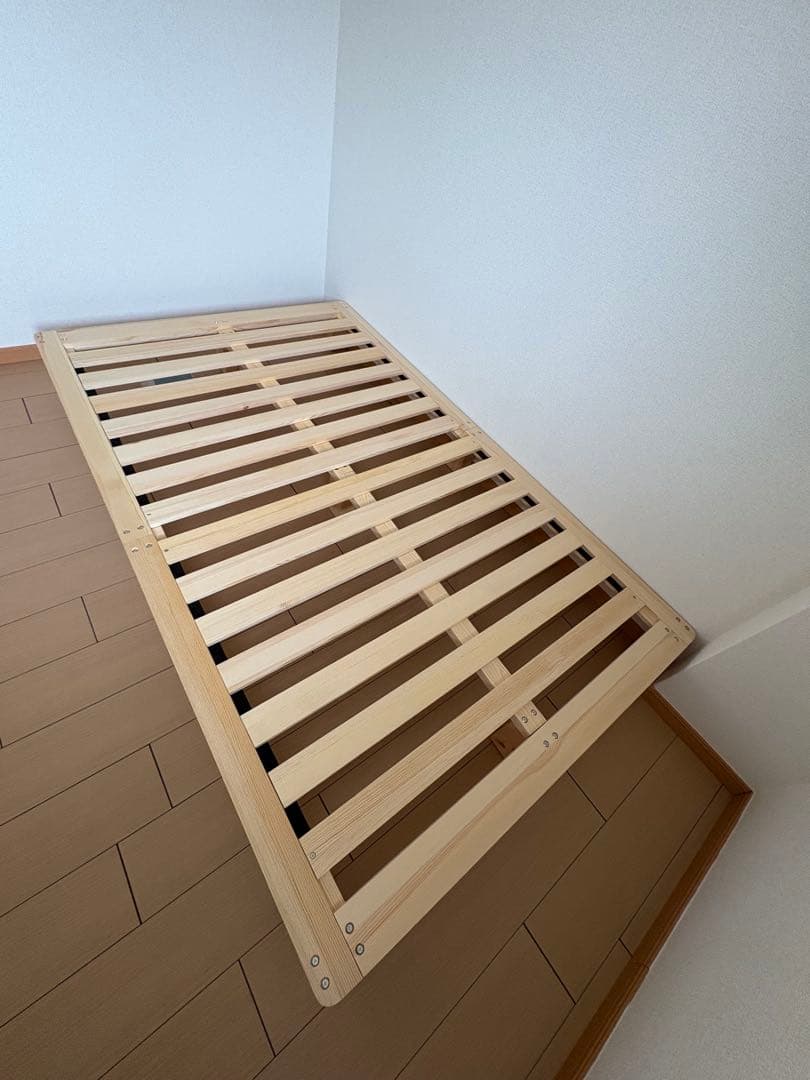 美品！　ナチュラルウッド セミダブルベッドフレーム