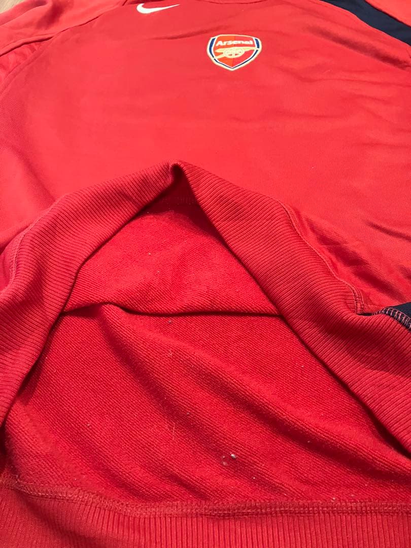 アーセナル Nike トレーニングスウェット 赤 古着　ナイキ　ドリルトップ