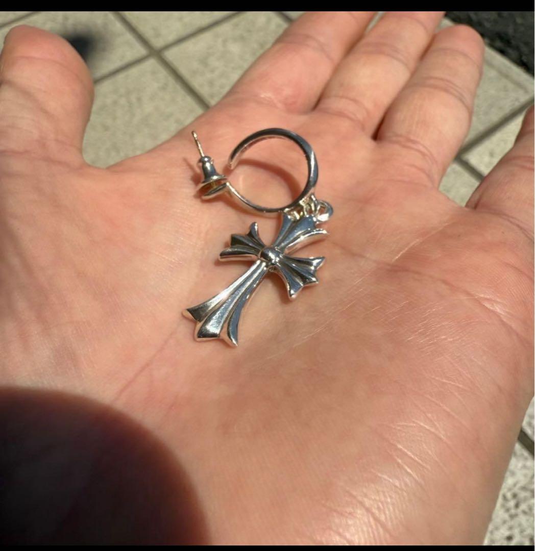 クロムハーツ　Chrome hearts タイニーCHクロス　フープ　ピアス