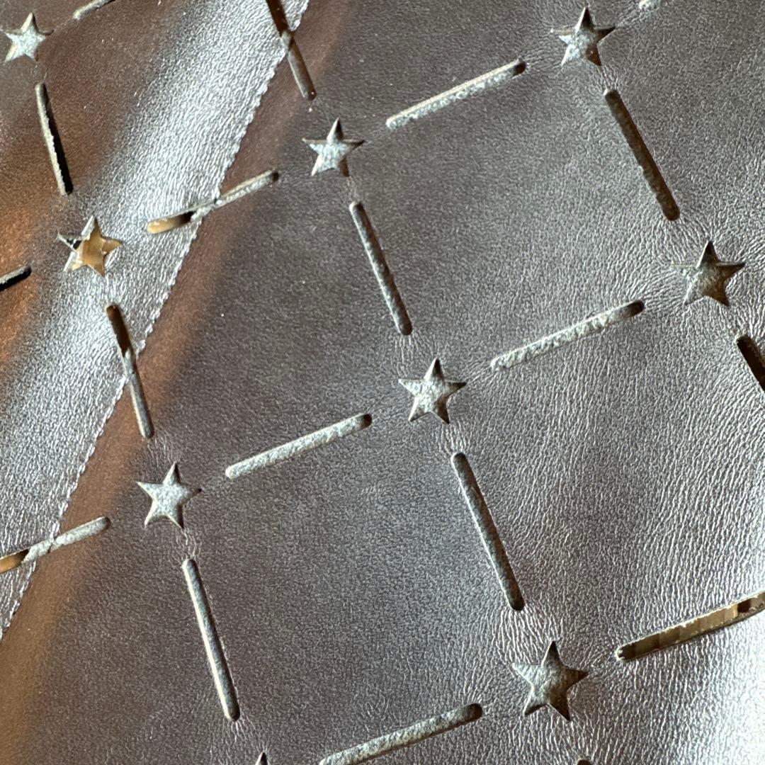 【レア＆極美品】IL BISONTE スターパンチングWフラップ 長財布☆