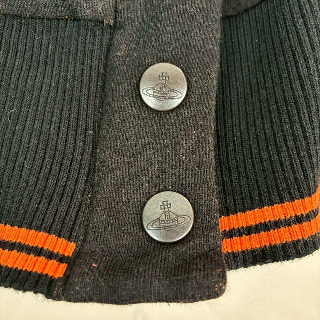 ヴィヴィアンウエストウッド　変形パーカー　オーブ刺繍　ビックカラー　ジップ