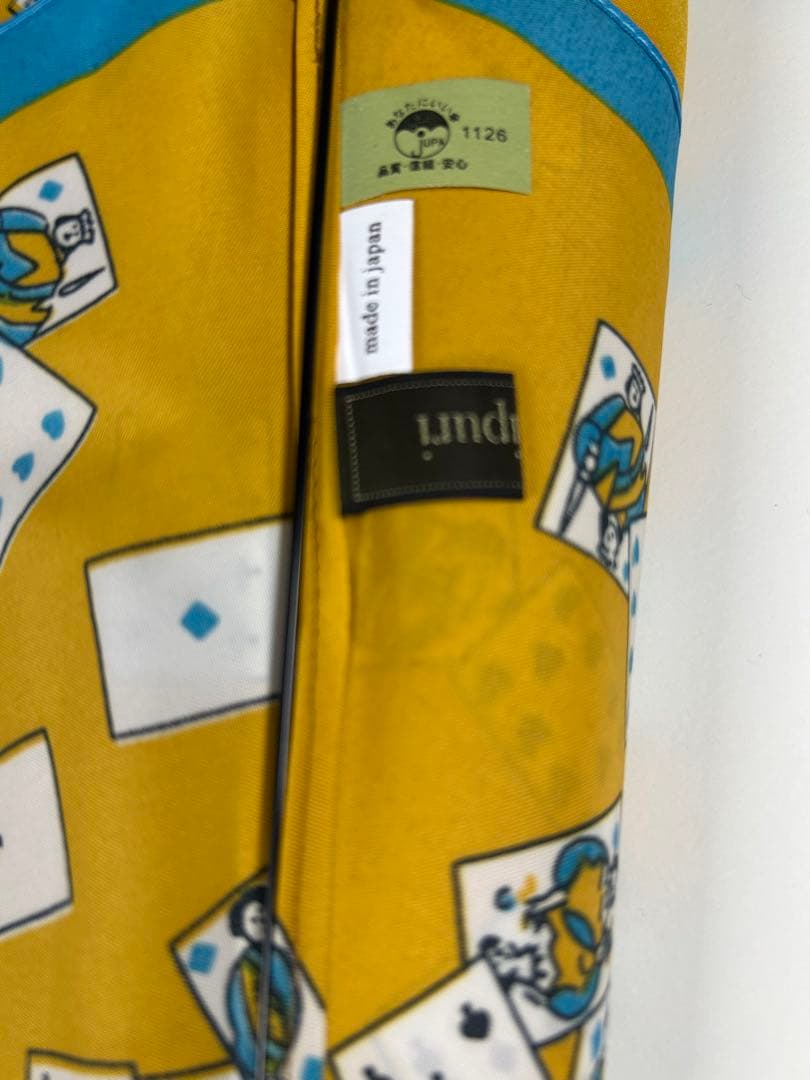 manipuri マニプリ 晴雨兼用 折り畳み傘 イエロー トランプ