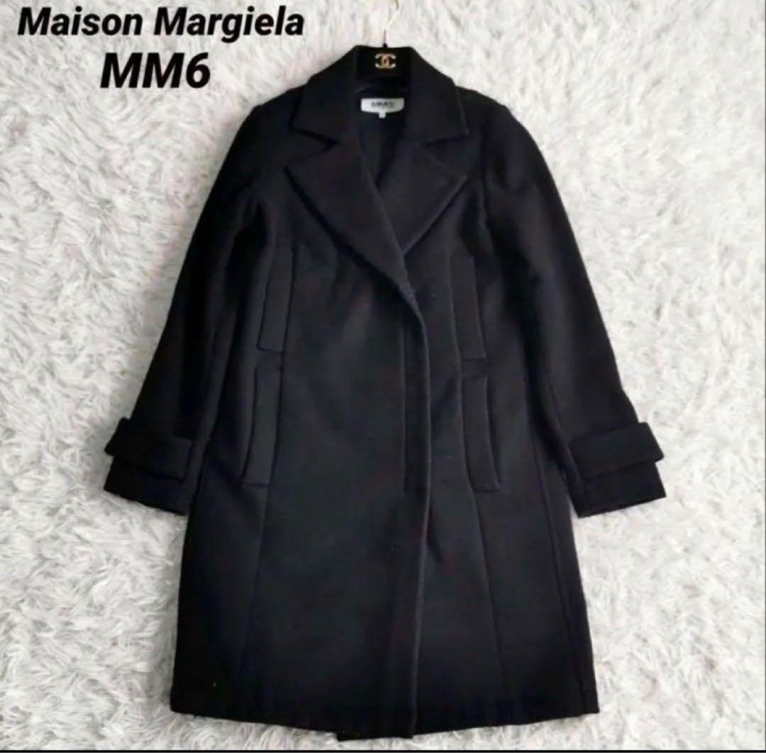 Maison Margiela MM6 ブラック チェスターコート