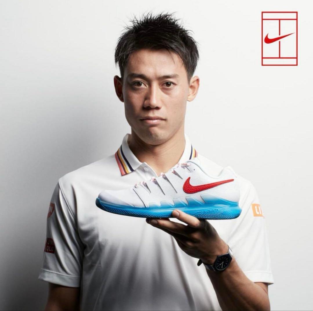 未使用級★ NIKE ナイキ エアズーム ヴェイパー × 錦織圭モデル 25cm