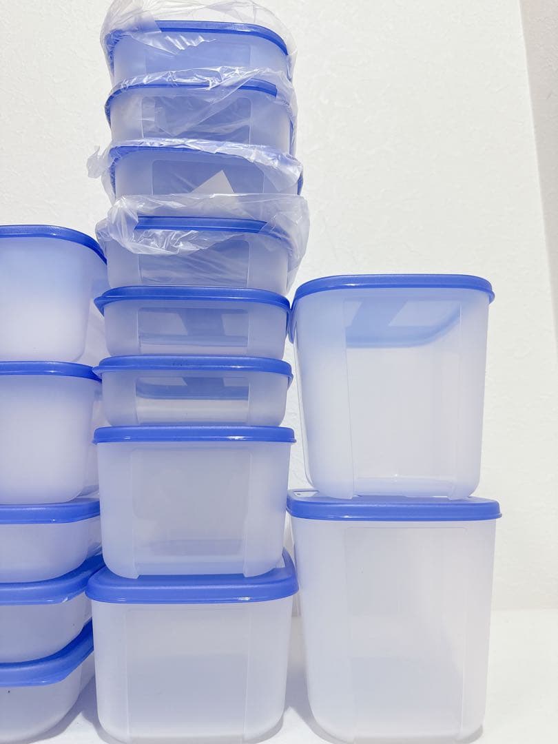新品　Tupperware　フリーザーメイト　ブルー　23点セット