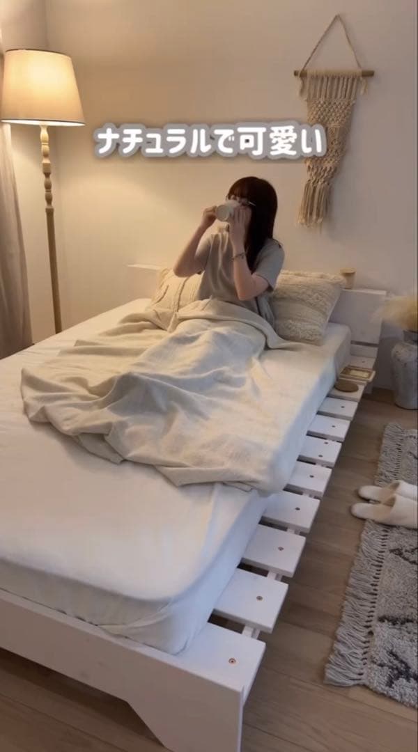 直接引取り限定 ほぼ新品 定価29,000円 すのこベッド 韓国 ロータイプ