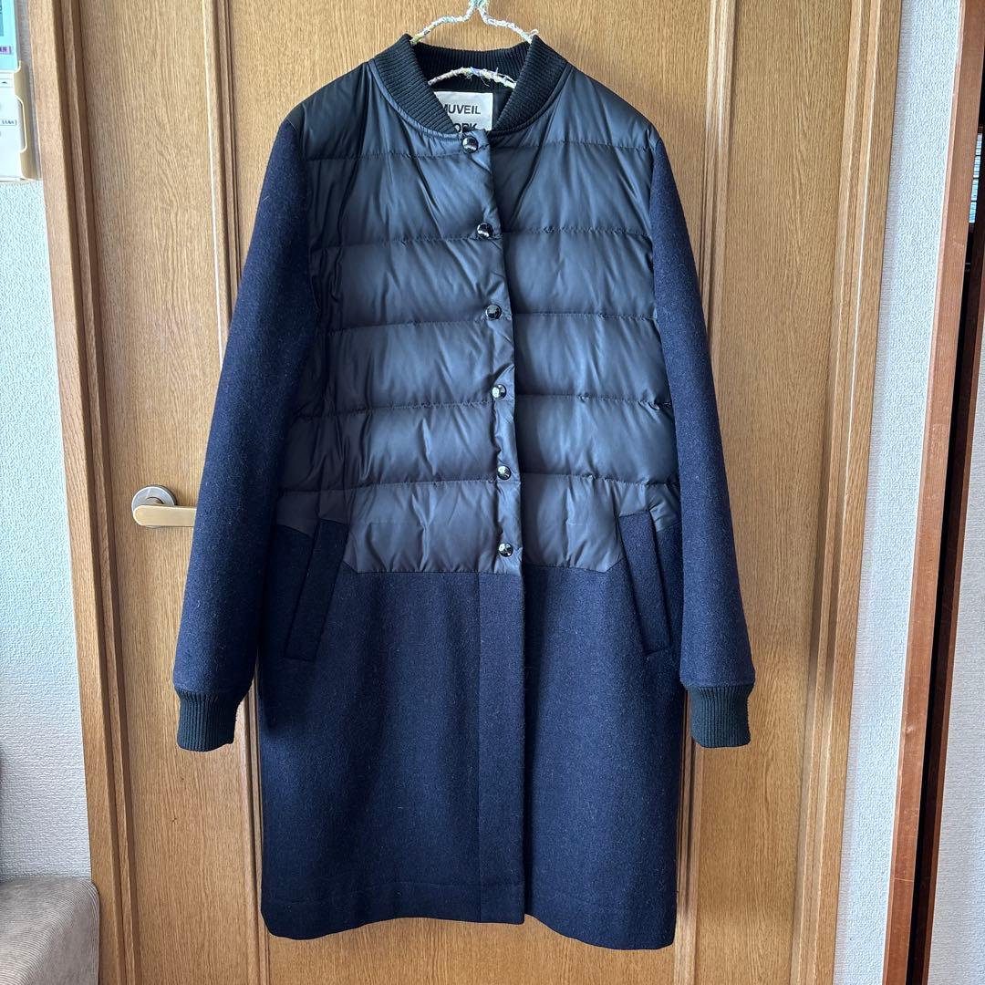 【専用】MUVEIL WORK メルトンダウン　ネイビー コート38