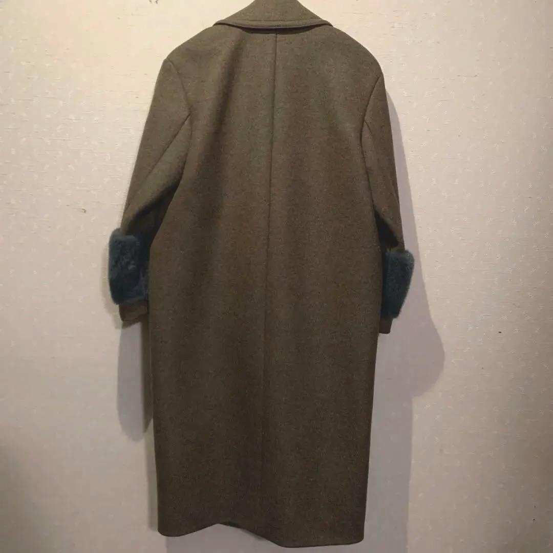 タグ付GUCCI グッチ　ウール　コート　ミンク　ミケーレ