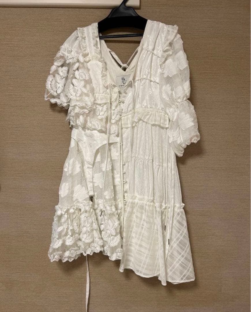 rurumu: mix flower asymmetry ワンピース