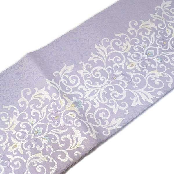 na_y_93_仕立て上り品 九寸 名古屋帯 弥栄織物 正絹 綿芯入り 新品