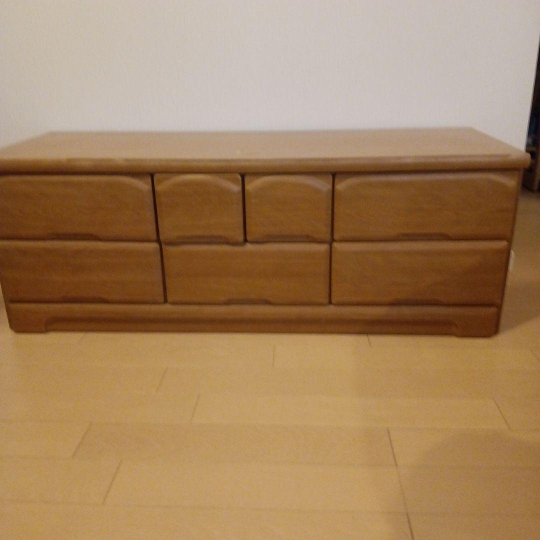ナチュラルウッド収納チェスト 6引き出し