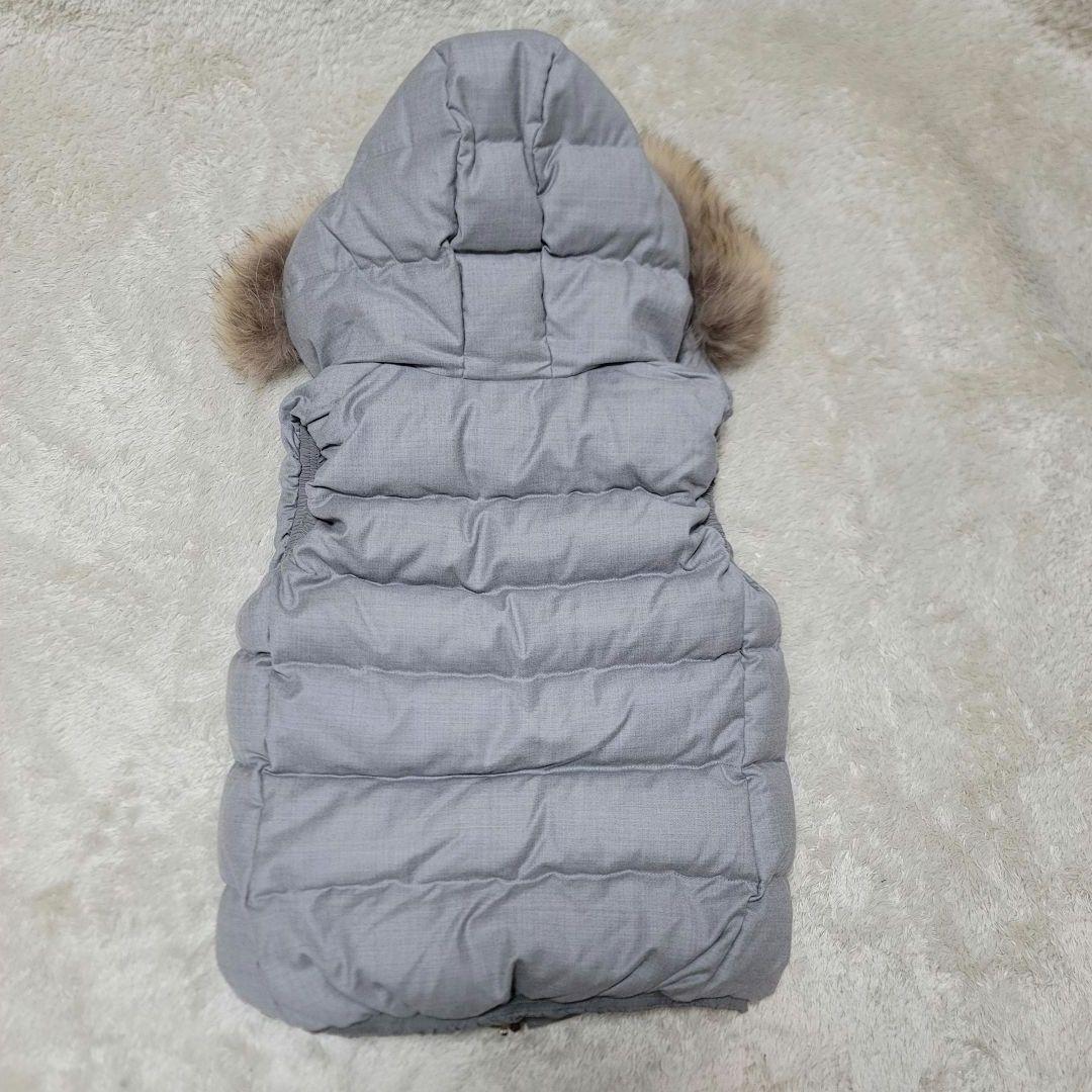 極美品✨タトラス ダウンベスト ラクーンファー カシミヤ混 ダブルジップ グレー
