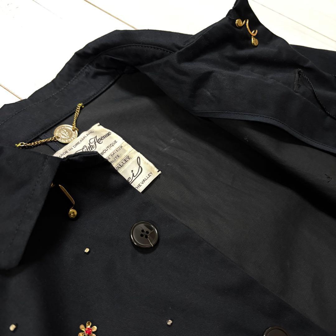 MUVEIL　花ビジュー　ドット　トレンチコート スプリング　38 M 