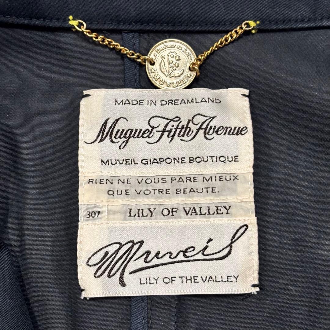 MUVEIL　花ビジュー　ドット　トレンチコート スプリング　38 M 