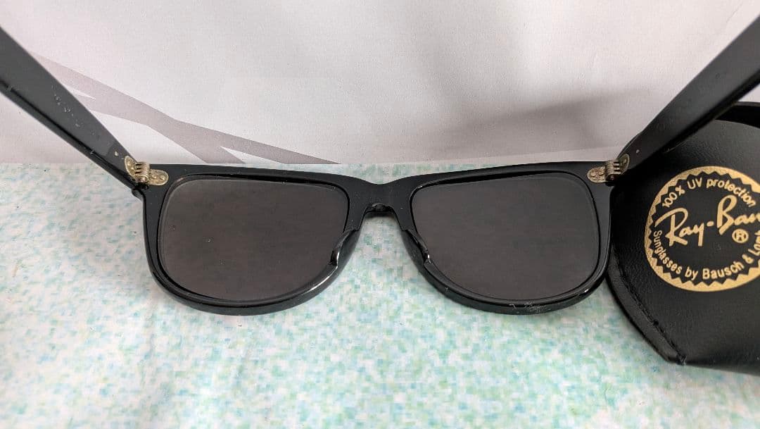 希少RayBanウェイファーラーII 54mm ブラック B&L刻印 ビンテージ