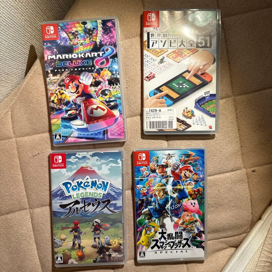 Nintendo Switch 本体(バッテリー強化モデル)＋4種ソフト付き