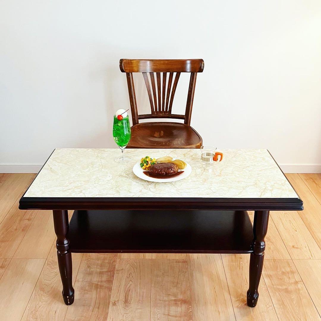 レトロインテリア　コーヒーテーブル　古家具　ビンテージ家具　蚤の市　昭和レトロ