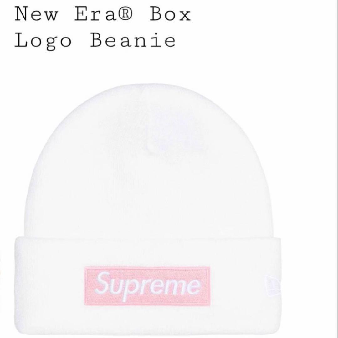 New Era Box Logo Beanie ホワイト シュプリーム ビーニー