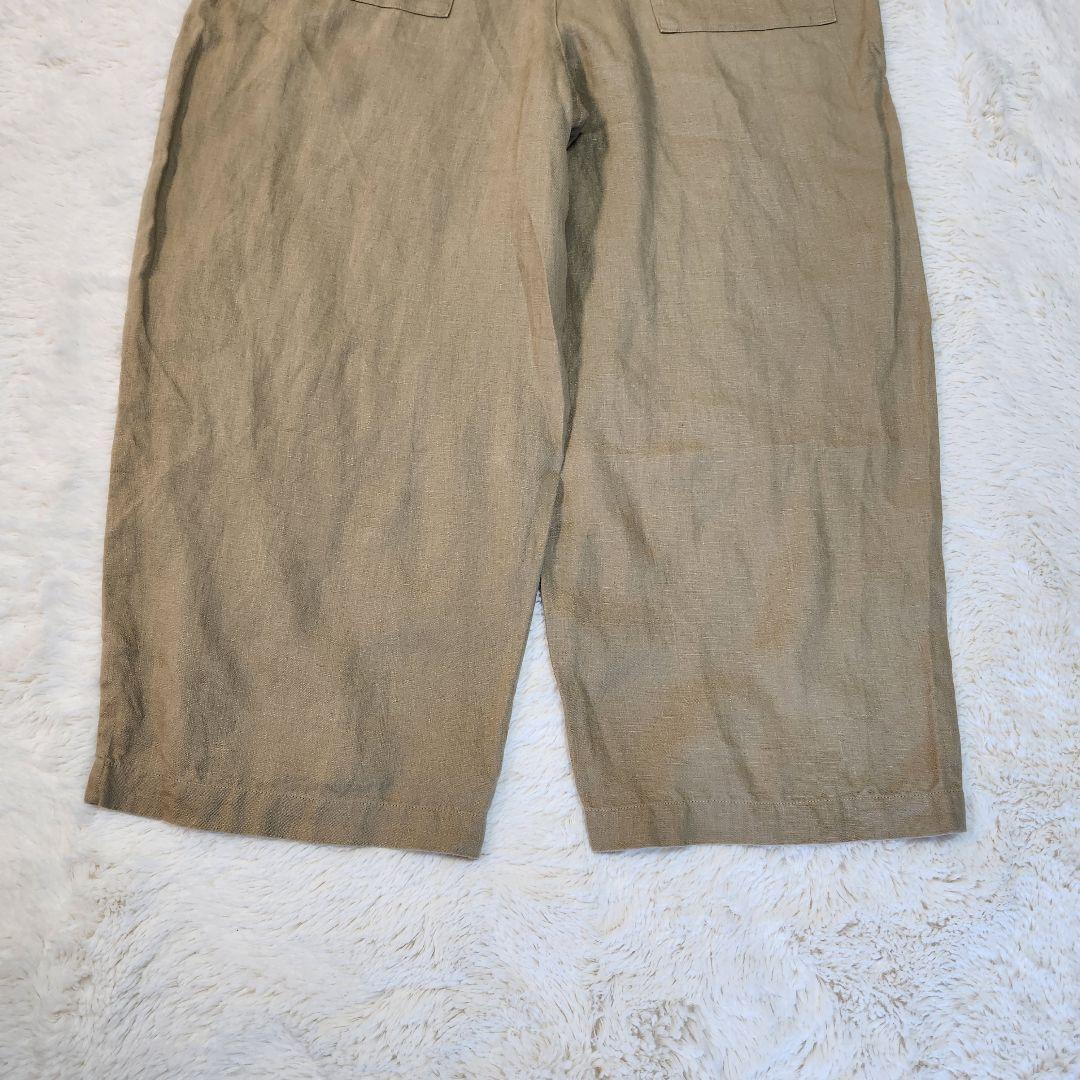 ◆23SS かぐれ リネンサロペットオーバーオール 後ろ紐 両サイドポケット